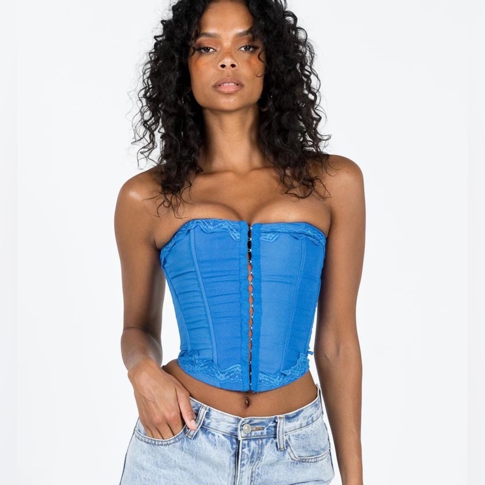 Princess Polly Yamie Bustier Blue